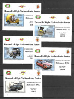 Burundi 2012 Cars - History Of Taxi - 5 MS MNH - Nuovi