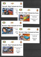 Burundi 2012 Race Cars - Formula 1 Drivers - 5 MS MNH - Neufs