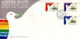 Norfolk Island - FDC - Kerstmis 1986                        - Norfolk Eiland