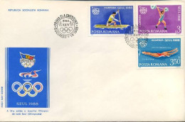 Roemenië - FDC -  Olympische Spelen Seoul '88          - FDC