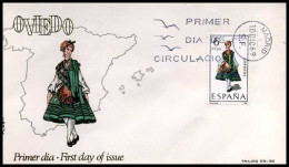 Spanje - FDC - Klederdracht : Oviedo                        - FDC