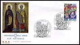 Vaticaan - FDC - 1100° Anniversario Della Morte Di San Metodio                         - FDC