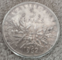 5 FRANCS   ARGENT SEMEUSE - 5 Francs