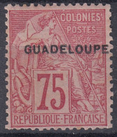 GUADELOUPE ALPHEE N° 25 NEUF * GOMME AVEC CHARNIERE ( ROUSSEURS ) - SIGNE CALVES - Unused Stamps