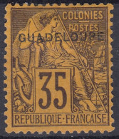 TIMBRE GUADELOUPE ALPHEE DUBOIS N° 23 NEUF * GOMME AVEC CHARNIERE - COTE 120 € - Unused Stamps