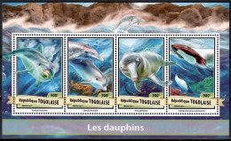 Togo 2017 Mi Sheet 7959-7962 MNH  (ZS5 TGOark7959-7962) - Dolphins