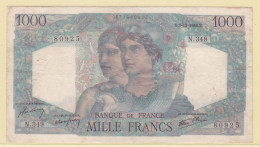 1000 FRANCS MINERVE ET HERCULE N 3 10 1946 N 80925 N 349 - 1 000 F 1945-1950 ''Minerve Et Hercule''