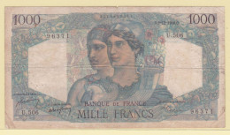 1000 FRANCS MINERVE ET HERCULE O 2 12 1948 O 96371 U 506 - 1 000 F 1945-1950 ''Minerve Et Hercule''