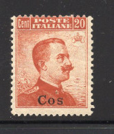 1912  - ISOLE ITALIANE DELL'EGEO: COS -  Italia - Catg. Unif.  10 - LH - (W039..) - Egeo (Coo)