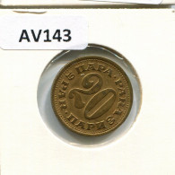 20 PARA 1965 YUGOSLAVIA Coin #AV143.U.A - Yougoslavie