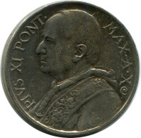 5 LIRE 1931 VATICAN Coin Pius XI (1922-1939) Silver #AH333.16.U.A - Vaticano (Ciudad Del)