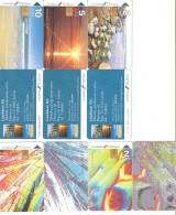 Latvia: Selection Of 5 Used Chip Phonecards (2 Full Sets Of Cards - Baltic Sea Cost, Abstract Paintings), Lot #6 - Latvia