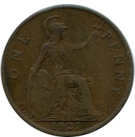 PENNY 1927 UK GRANDE-BRETAGNE GREAT BRITAIN Pièce #AZ715.F.A - D. 1 Penny