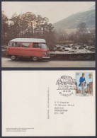 GB Great Britain 1979 Postcard, The Postbus In Scotland, Postal Service, Van, The Falls Of Dochart Killin Mountain River - Storia Postale