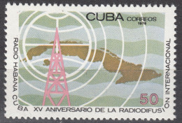 CUBA 1976, 15 Years Of INTERNATIONAL RADIO BROADCASTING, COMPLETE MNH SERIES With GOOD QUALITY, *** - Nuovi