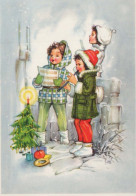 Feliz Año Navidad NIÑOS Vintage Tarjeta Postal CPSM #PAY015.A - New Year