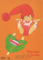 Bonne Année Noël ENFANTS Vintage Carte Postale CPSM #PAW956.A - New Year