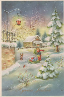 Feliz Año Navidad NIÑOS Vintage Tarjeta Postal CPSM #PAW799.A - New Year