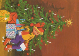 Bonne Année Noël ENFANTS Vintage Carte Postale CPSM #PAW781.A - New Year