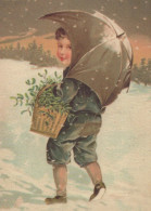 Happy New Year Christmas CHILDREN Vintage Postcard CPSM #PAW763.A - New Year