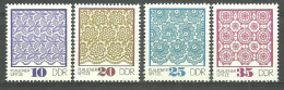 Germany, Democratic Republic (DDR) 1974 Mi 1963-1966 MNH  (ZE5 DDR1963-1966) - Textiel