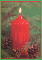 Feliz Año Navidad VELA Vintage Tarjeta Postal CPSM #PAV478.A - New Year