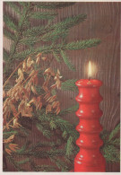 Feliz Año Navidad VELA Vintage Tarjeta Postal CPSM #PAV438.A - New Year