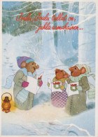Bonne Année Noël SOURIS Vintage Carte Postale CPSM #PAU994.A - New Year