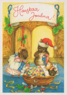 Buon Anno Natale MOUSE Vintage Cartolina CPSM #PAU983.A - New Year