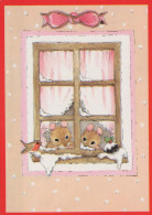 Happy New Year Christmas MOUSE Vintage Postcard CPSM #PAU986.A - New Year