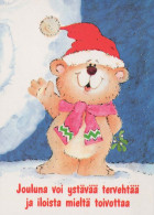 Neujahr Weihnachten TEDDYBÄR Vintage Ansichtskarte Postkarte CPSM #PAU650.A - New Year