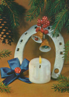 Neujahr Weihnachten PFERDSHOE Vintage Ansichtskarte Postkarte CPSM #PAT954.A - New Year