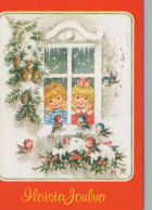 Bonne Année Noël ENFANTS Vintage Carte Postale CPSM #PBM257.A - Neujahr