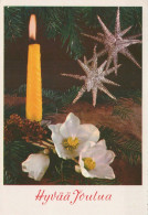 Feliz Año Navidad VELA Vintage Tarjeta Postal CPSM #PBA197.A - New Year