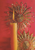 Feliz Año Navidad VELA Vintage Tarjeta Postal CPSM #PBA207.A - New Year