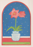 Buon Anno Natale FIORI Vintage Cartolina CPSM #PAZ932.A - New Year