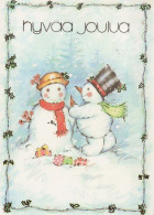Feliz Año Navidad MUÑECO DE NIEVE Vintage Tarjeta Postal CPSM #PAZ806.A - New Year