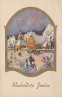 Buon Anno Natale Vintage Cartolina CPSMPF #PKG206.A - New Year