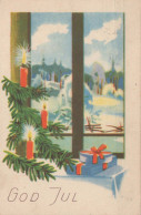 Buon Anno Natale Vintage Cartolina CPSMPF #PKG221.A - New Year