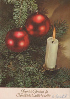 Feliz Año Navidad VELA Vintage Tarjeta Postal CPSMPF #PKG165.A - New Year