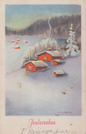 Buon Anno Natale Vintage Cartolina CPSMPF #PKG201.A - New Year