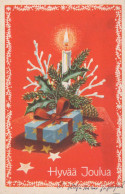 Feliz Año Navidad VELA Vintage Tarjeta Postal CPSMPF #PKD036.A - New Year
