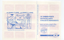 - FRANCE Carnet 20 Timbres Prioritaires Marianne De Beaujard - LA FRANCE A VIVRE - VALEUR FACIALE 28,60 € - - Modern : 1959-...