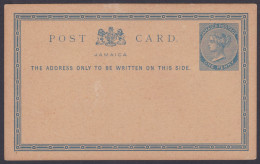 British Jamaica 1890's Mint Queen Victoria One Penny Postcard, Post Card, Postal Stationery - Jamaïque (...-1961)