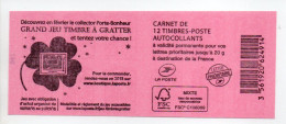 - FRANCE Carnet 12 Timbres Prioritaires Marianne De Ciappa - GRAND JEU TIMBRE A GRATTER - VALEUR FACIALE 17,16 € - - Modern : 1959-...