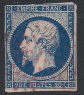 Napoléon 20c, N°14A,ETOILE ROUGE, Cote 200€ ( CLA0724/2.1) - 1853-1860 Napoleon III