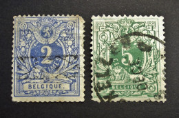 België - Belgique  1884 - OPB/COB °  27 - 45 -  Liggende Leeuw -  Obl.Bruxelles - Roulettes - 1869-1888 Leone Coricato