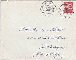 Timbre FM 12 Sur Lettre Oblitération Toulon Jean Bart Marine - Scheepspost