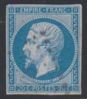 Napoléon 20c, N°14B,oblitéré, Cote 6€ ( CLA0724/2.2) - 1853-1860 Napoleon III
