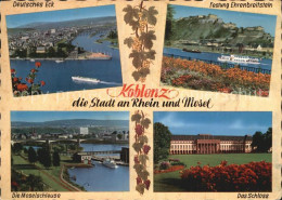 72574094 Koblenz Rhein Schloss Moselschleuse Deutsches Eck Festung Ehrenbreitste - Koblenz